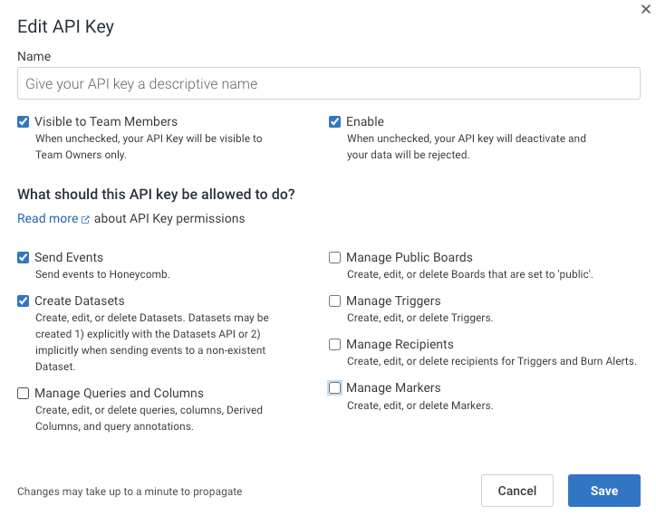 Image showing api key modal