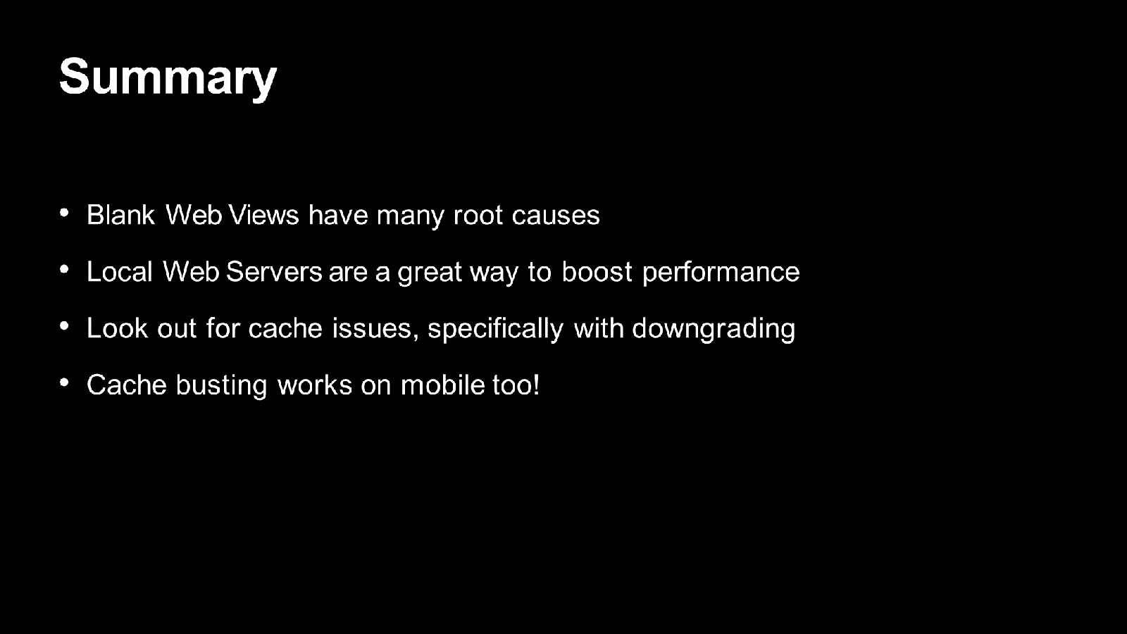 Summary slide