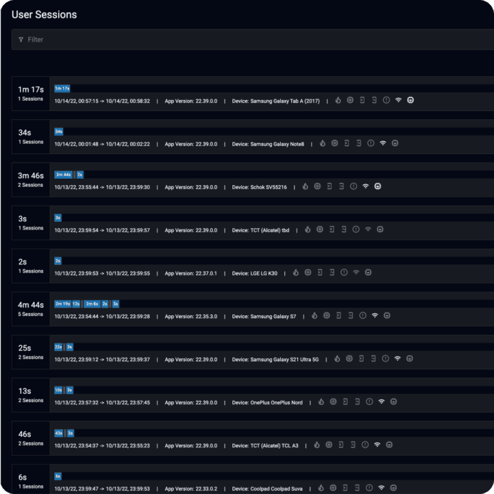 Custom Mobile App Performance Dashboards | Embrace