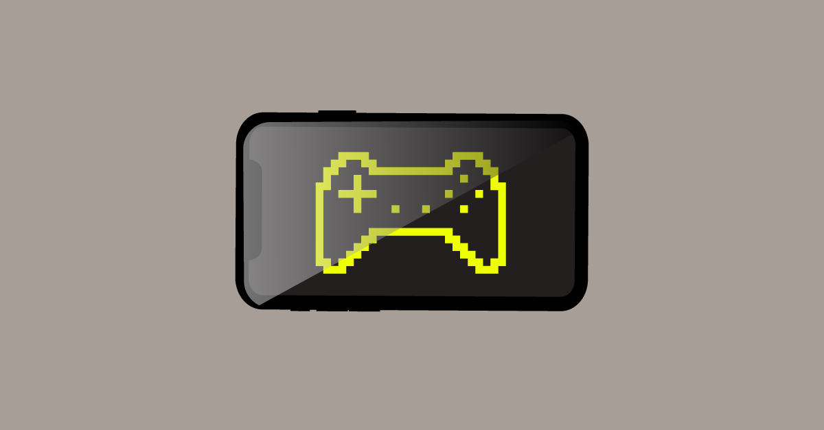 8-bit-yellow-game-controller-on-phone-screen