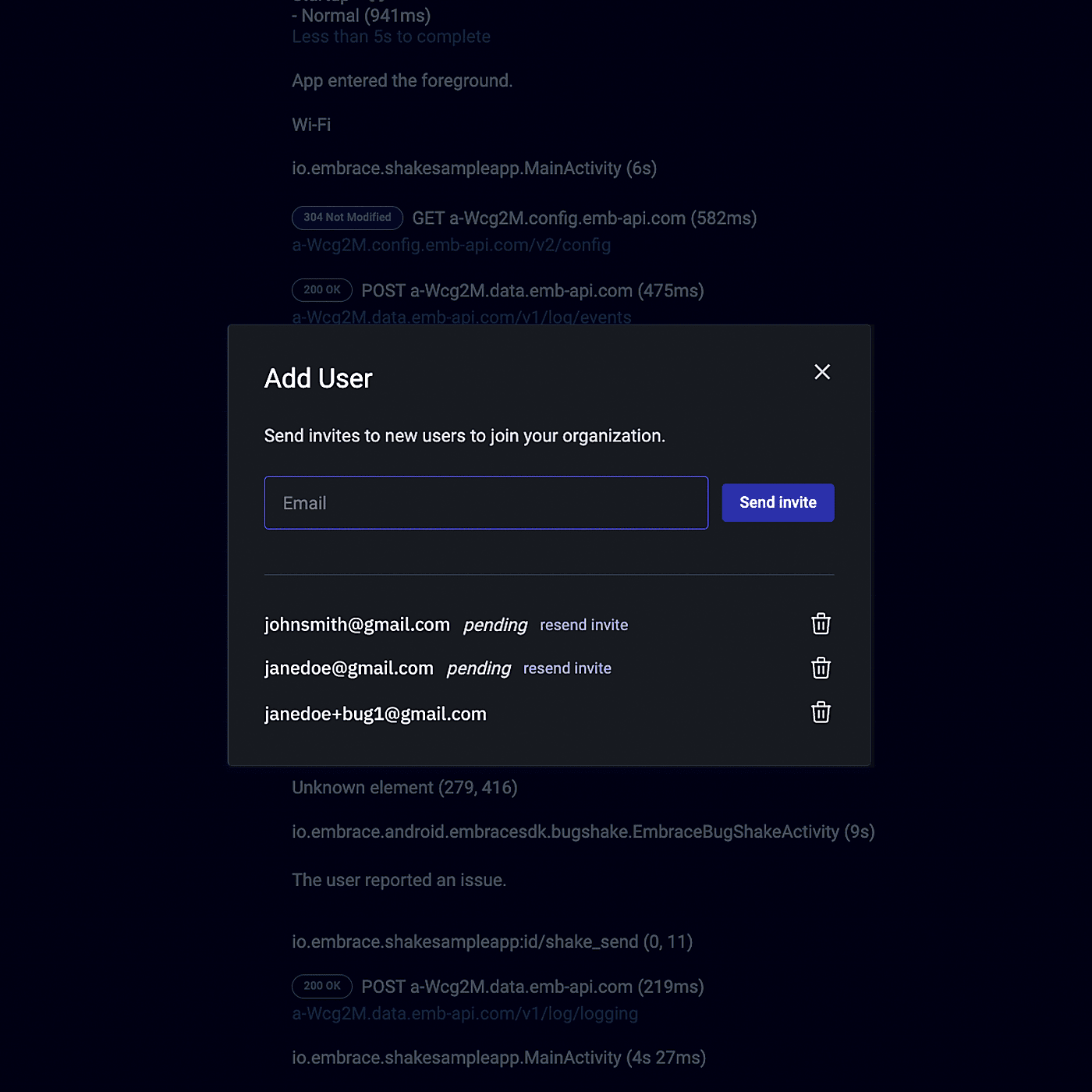 Popup showing how to add a collaborator