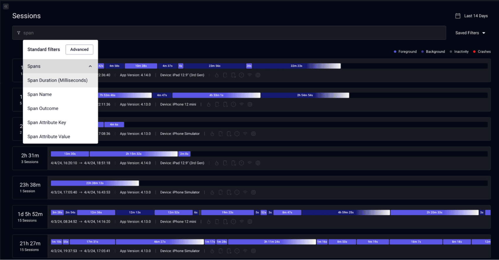 What's new with Embrace's User Sessions and Timeline