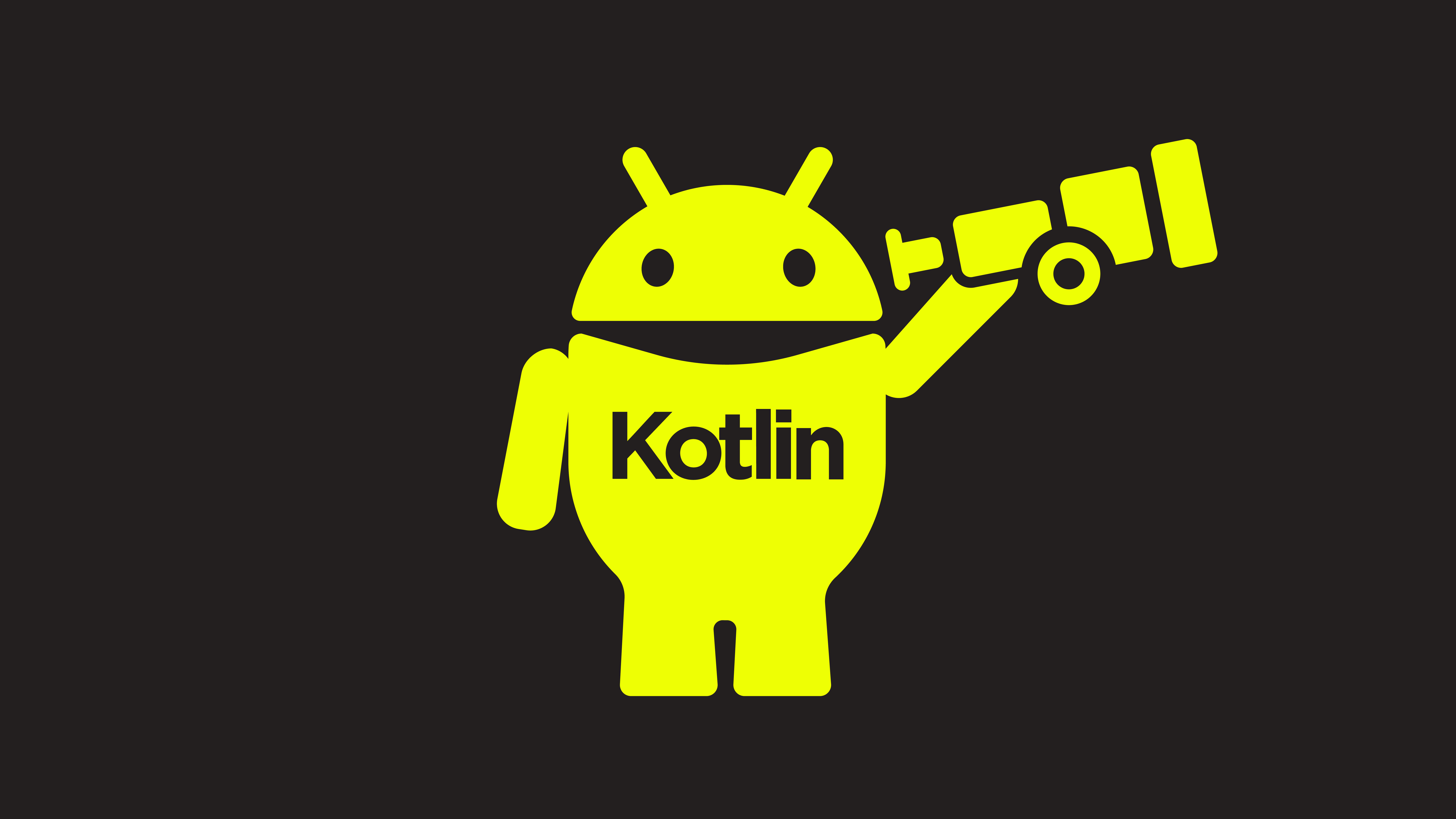 Android robot holding the OpenTelemetry telescope